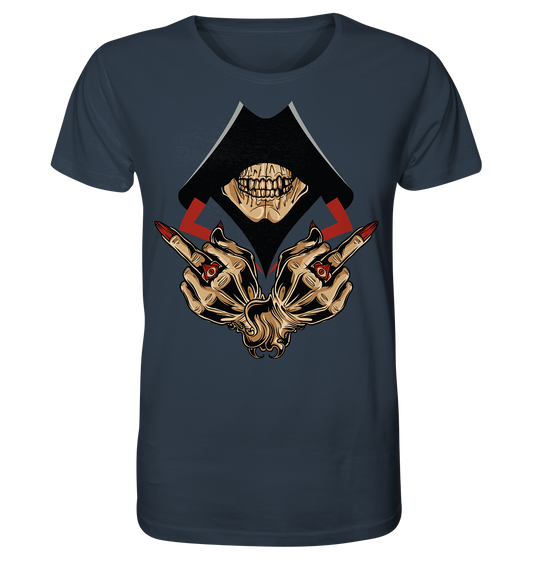 Skull Mittelfinger - Organic Shirt