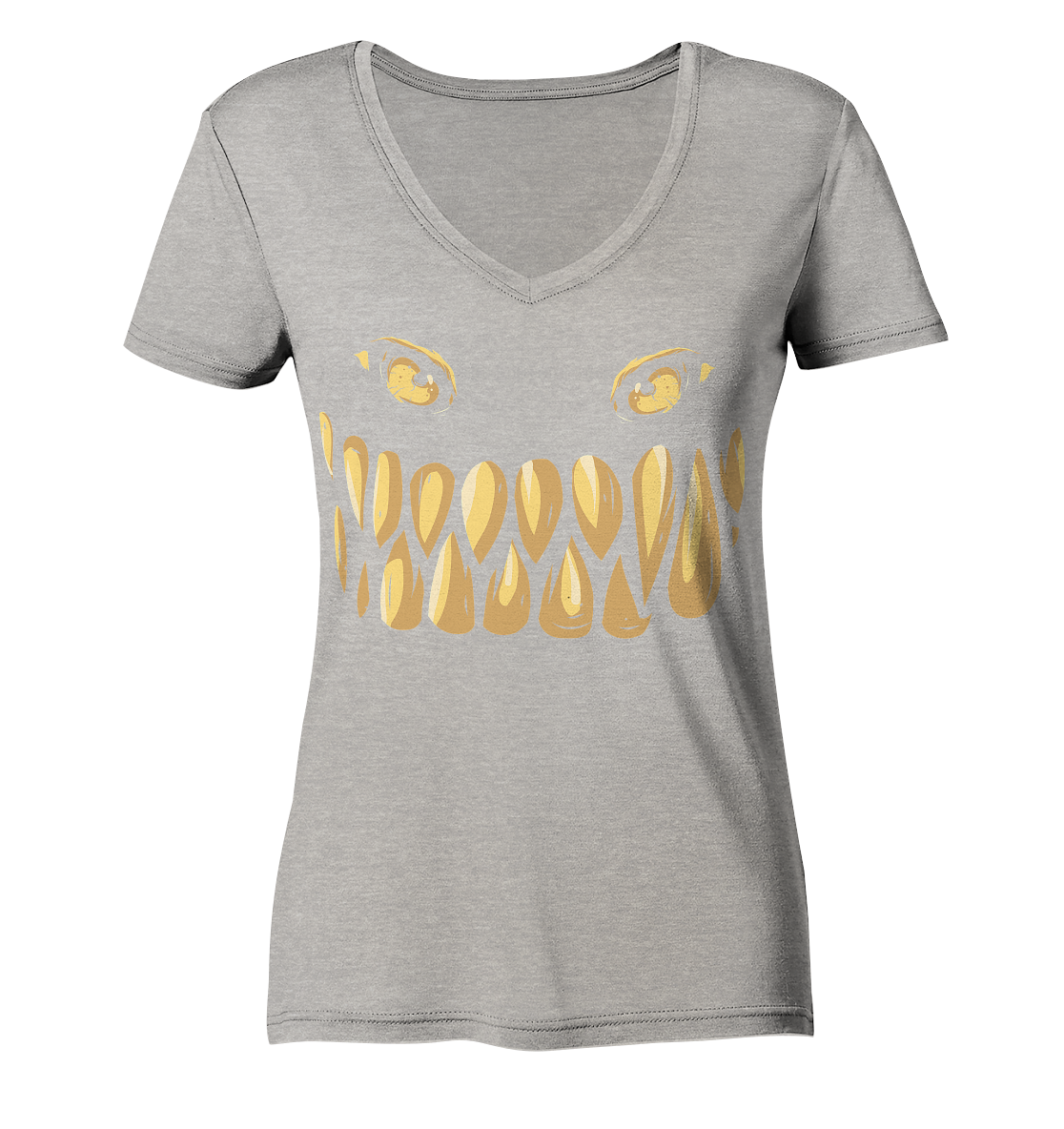 Monster Smile - Ladies Organic V-Neck Shirt