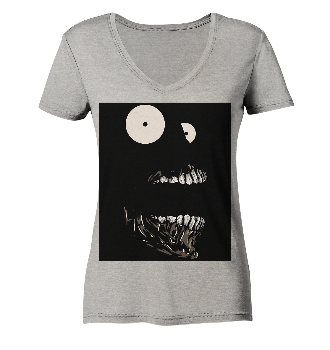 EVIL SMILE - Ladies Organic V-Neck Shirt