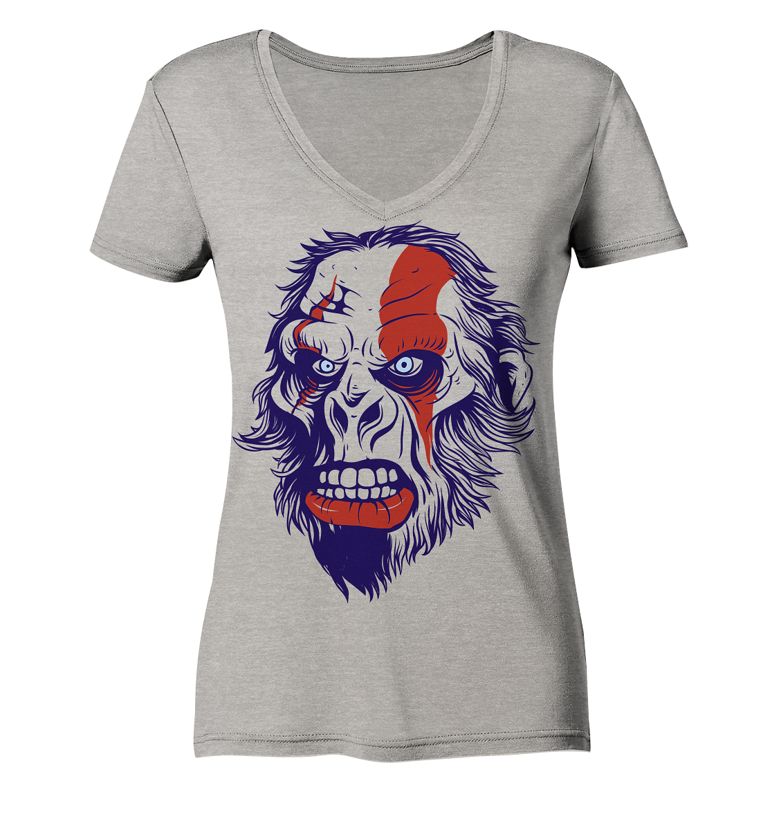 Angry Ape - Ladies Organic V-Neck Shirt