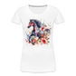 Flower Horse - Frauen Premium Bio T-Shirt - Weiß