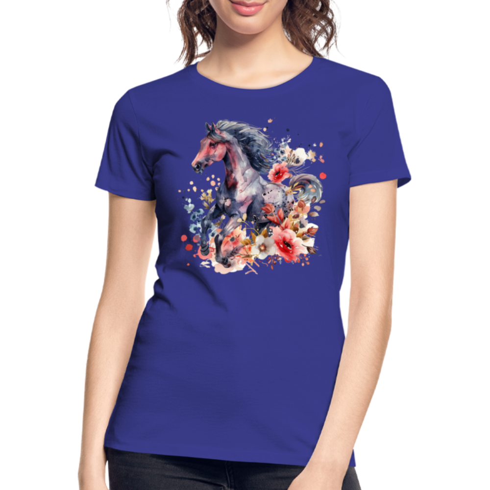 Flower Horse - Frauen Premium Bio T-Shirt - Königsblau