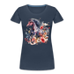 Flower Horse - Frauen Premium Bio T-Shirt - Navy