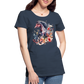 Flower Horse - Frauen Premium Bio T-Shirt - Navy