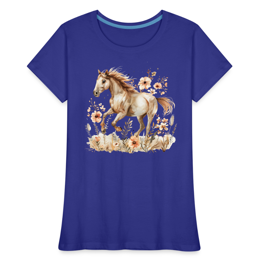 Flower Horse 3 - Frauen Premium Bio T-Shirt - Königsblau