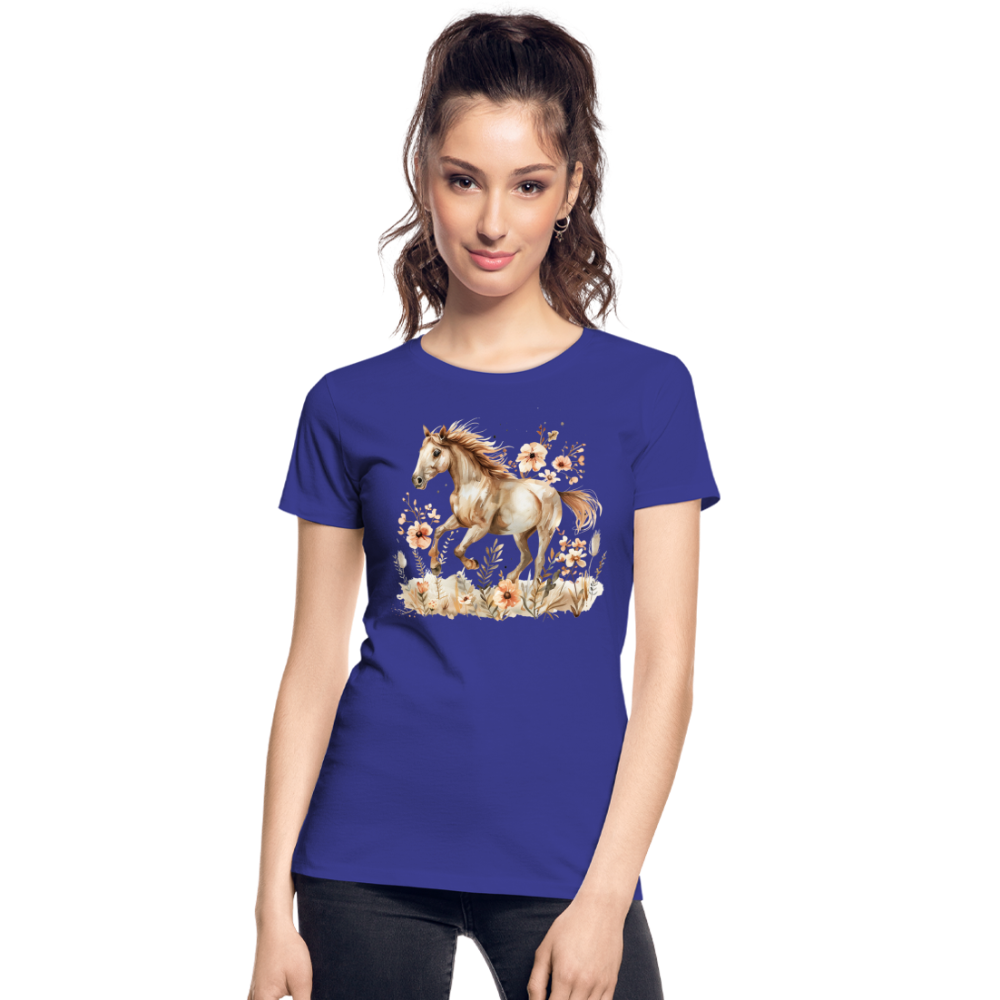 Flower Horse 3 - Frauen Premium Bio T-Shirt - Königsblau