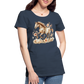 Flower Horse 3 - Frauen Premium Bio T-Shirt - Navy