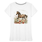 Flower Horse 9 - Frauen Premium Bio T-Shirt - Weiß