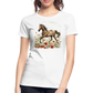 Flower Horse 9 - Frauen Premium Bio T-Shirt - Weiß