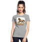 Flower Horse 9 - Frauen Premium Bio T-Shirt - Grau meliert