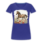 Flower Horse 9 - Frauen Premium Bio T-Shirt - Königsblau