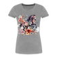 Flower Horse 18 - Frauen Premium Bio T-Shirt - Grau meliert