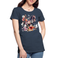 Flower Horse 18 - Frauen Premium Bio T-Shirt - Navy