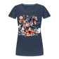 Flower Horse 18 - Frauen Premium Bio T-Shirt - Navy