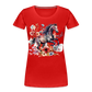 Flower Horse 18 - Frauen Premium Bio T-Shirt - Rot