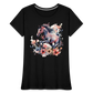 Flower Horse 16 - Frauen Premium Bio T-Shirt - Schwarz