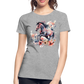 Flower Horse 16 - Frauen Premium Bio T-Shirt - Grau meliert