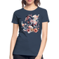 Flower Horse 16 - Frauen Premium Bio T-Shirt - Navy