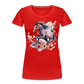 Flower Horse 16 - Frauen Premium Bio T-Shirt - Rot