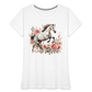 Flower Horse 13 - Frauen Premium Bio T-Shirt - Weiß