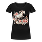 Flower Horse 13 - Frauen Premium Bio T-Shirt - Schwarz