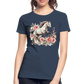 Flower Horse 13 - Frauen Premium Bio T-Shirt - Navy