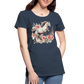 Flower Horse 13 - Frauen Premium Bio T-Shirt - Navy