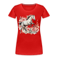 Flower Horse 13 - Frauen Premium Bio T-Shirt - Rot