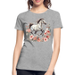 Flower Horse 14 - Frauen Premium Bio T-Shirt - Grau meliert