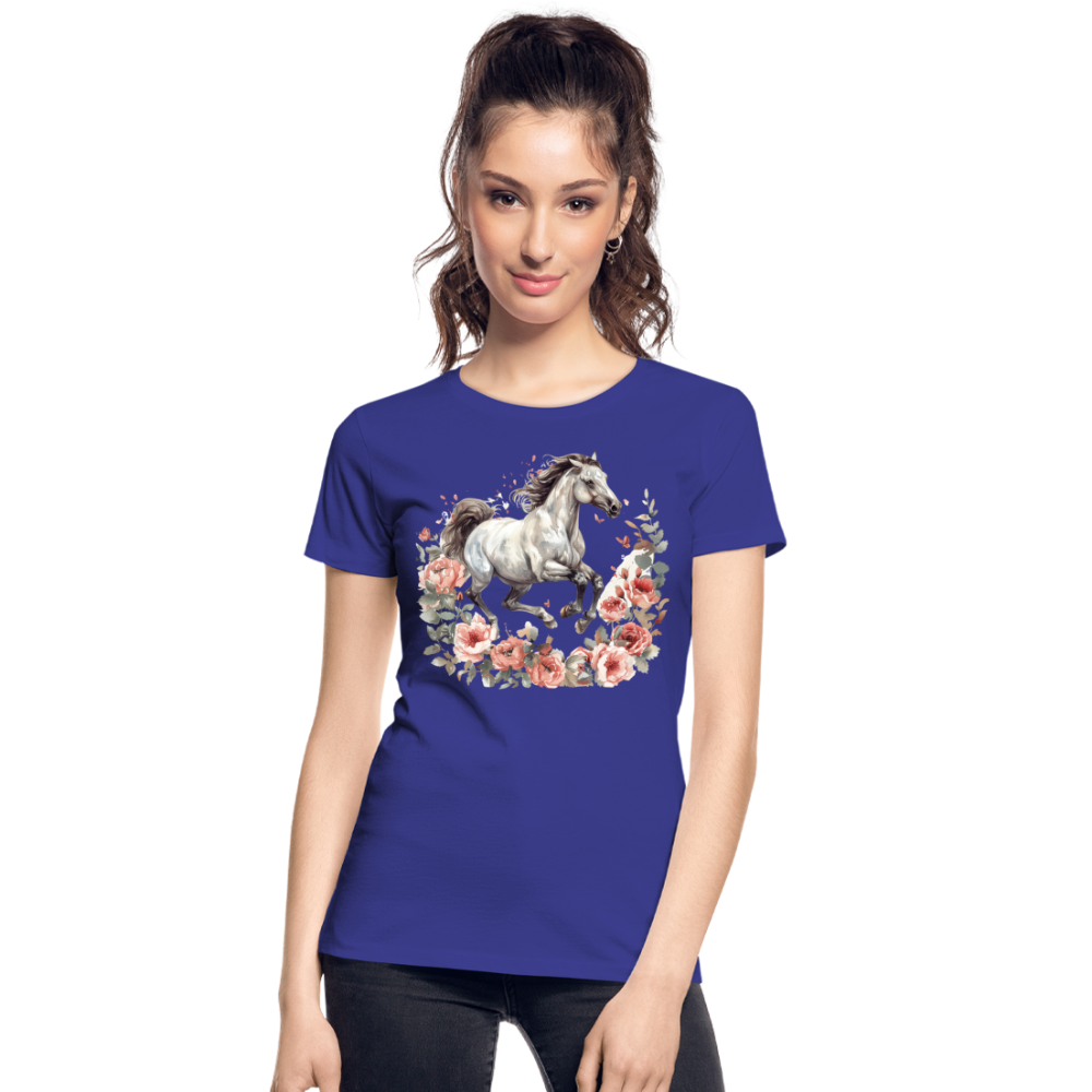 Flower Horse 14 - Frauen Premium Bio T-Shirt - Königsblau