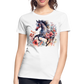 Flower Horse 15 - Frauen Premium Bio T-Shirt - Weiß