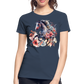 Flower Horse 15 - Frauen Premium Bio T-Shirt - Navy